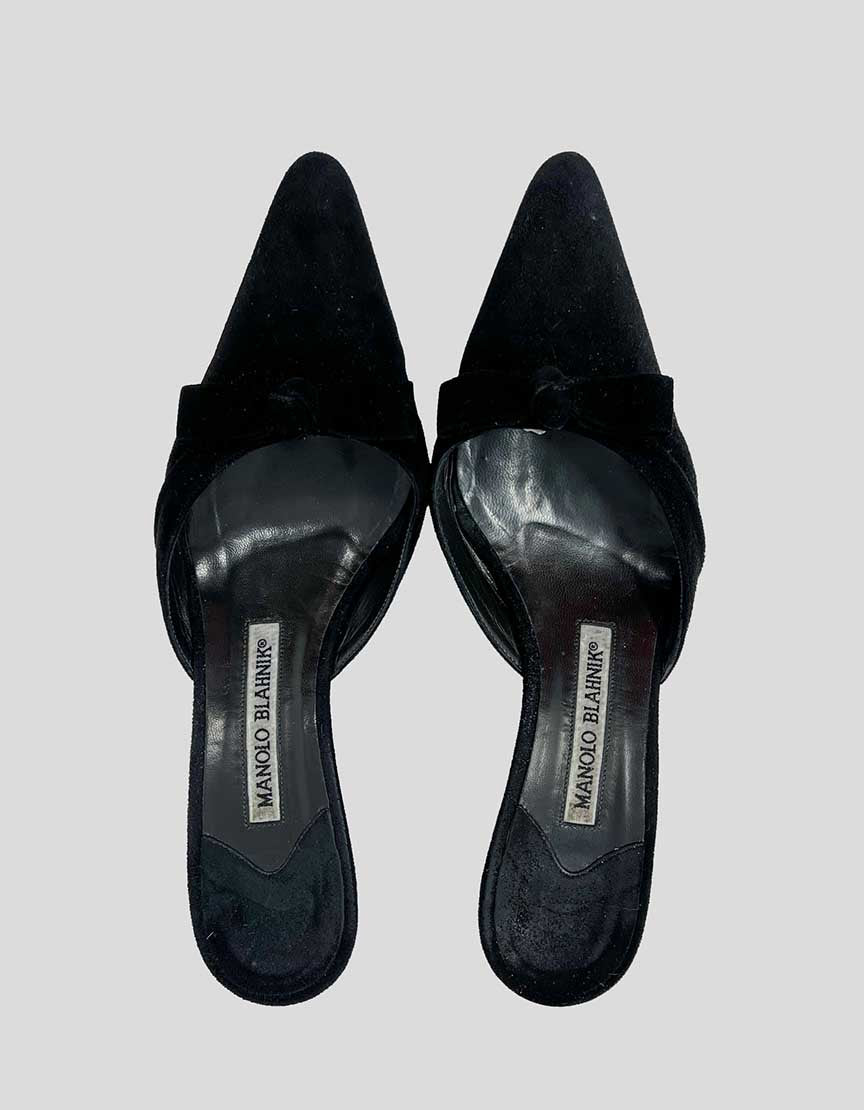 MANOLO BLAHNIK Suede Mules - 36.5 IT | 6.5 US