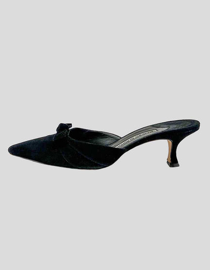 MANOLO BLAHNIK Suede Mules - 36.5 IT | 6.5 US