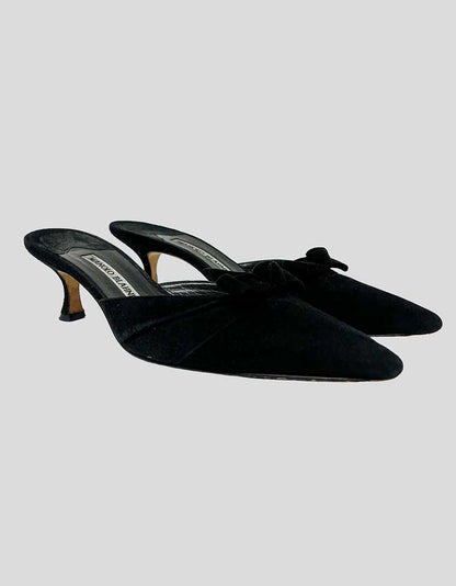 MANOLO BLAHNIK Suede Mules - 36.5 IT | 6.5 US