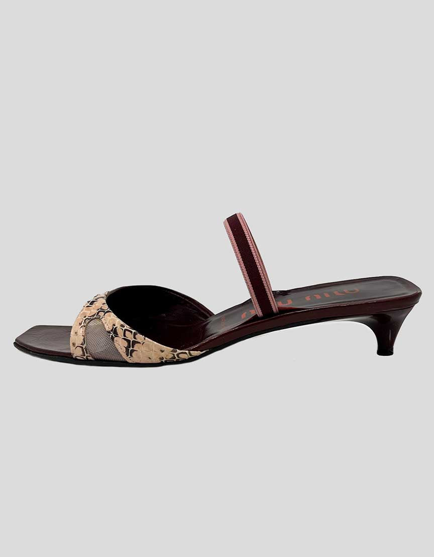 MIU MIU Kitten Heel Sandals - 37 IT | 7 US