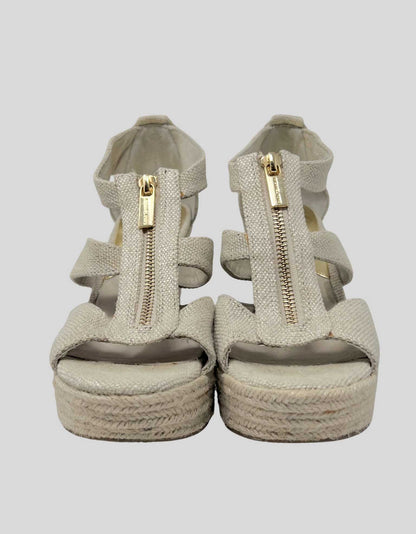 MICHAEL KORS Espadrille Wedge Sandals - 7 US