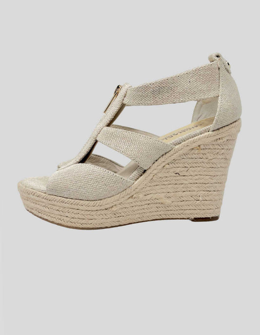 MICHAEL KORS Espadrille Wedge Sandals - 7 US