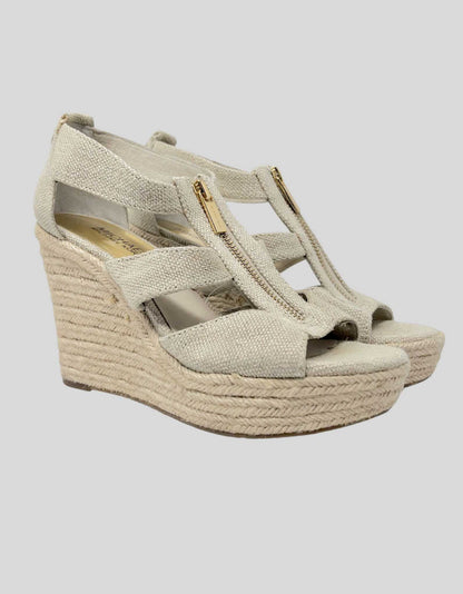 MICHAEL KORS Espadrille Wedge Sandals - 7 US