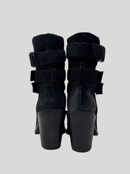 ASH Suede Moto Boots - 37 IT | 7 US