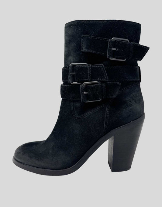 ASH Suede Moto Boots - 37 IT | 7 US