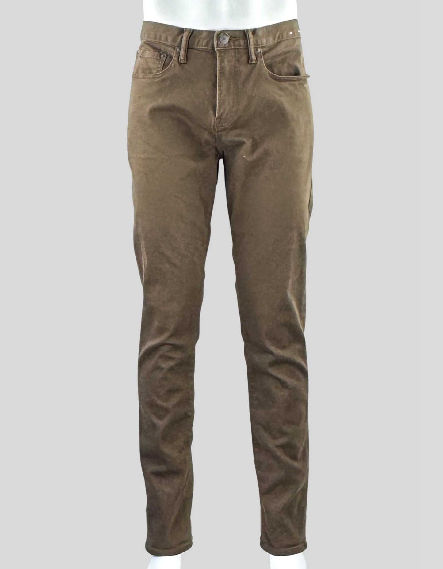 GAP 5-pocket jeans in brown. Slim Fit with stretch. Straight leg.