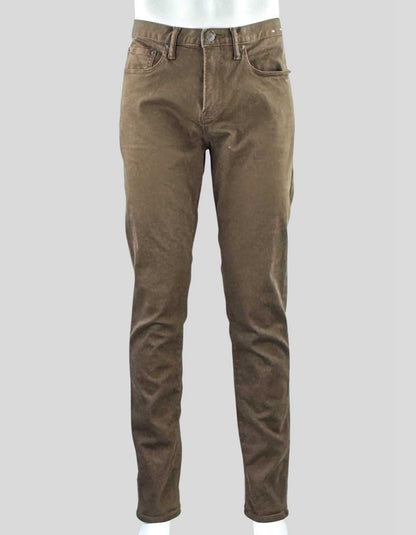 GAP 5-pocket jeans in brown. Slim Fit with stretch. Straight leg.