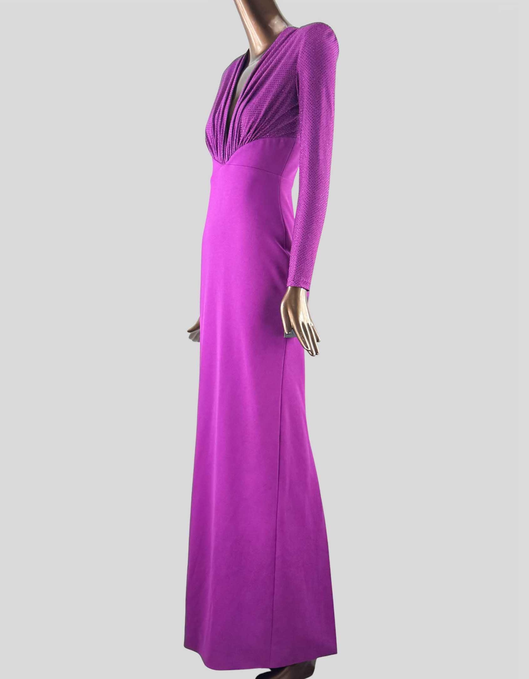 SOLACE LONDON Long Sleeve Plunge Gown w/ Tags