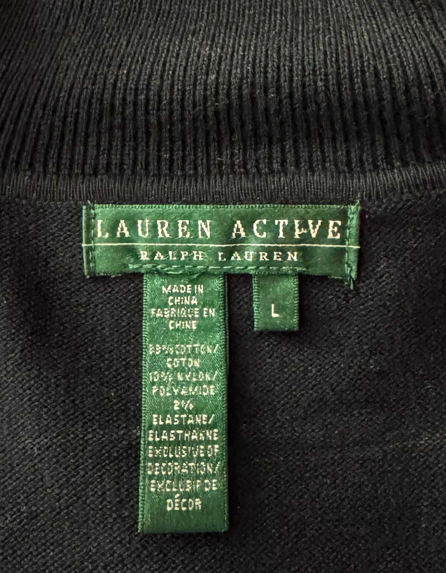 LAUREN ACTIVE Turtleneck Sweater - Large