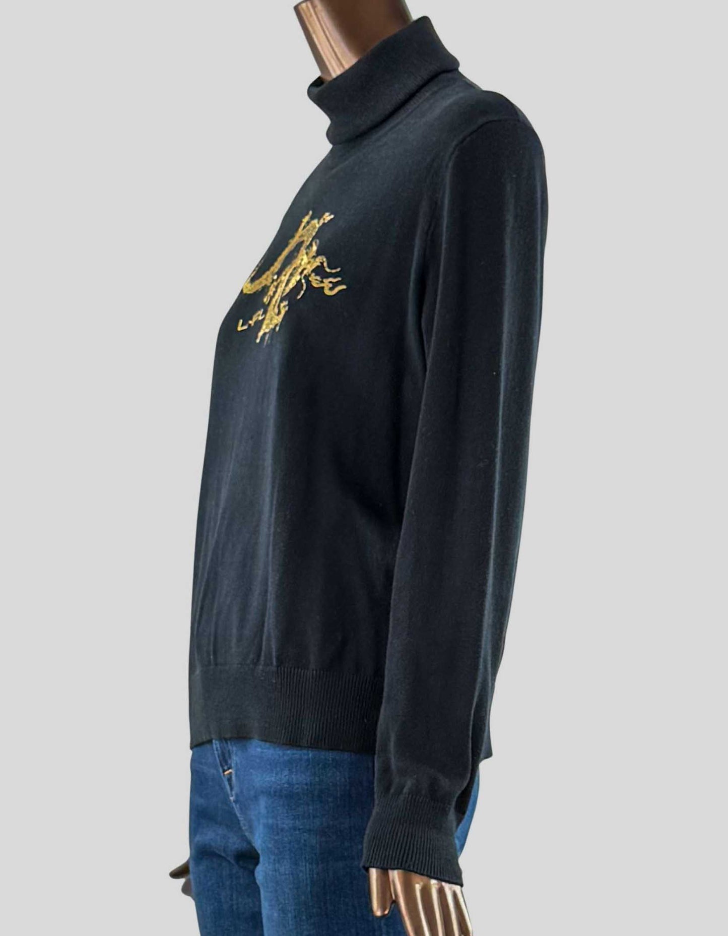 LAUREN ACTIVE Turtleneck Sweater - Large