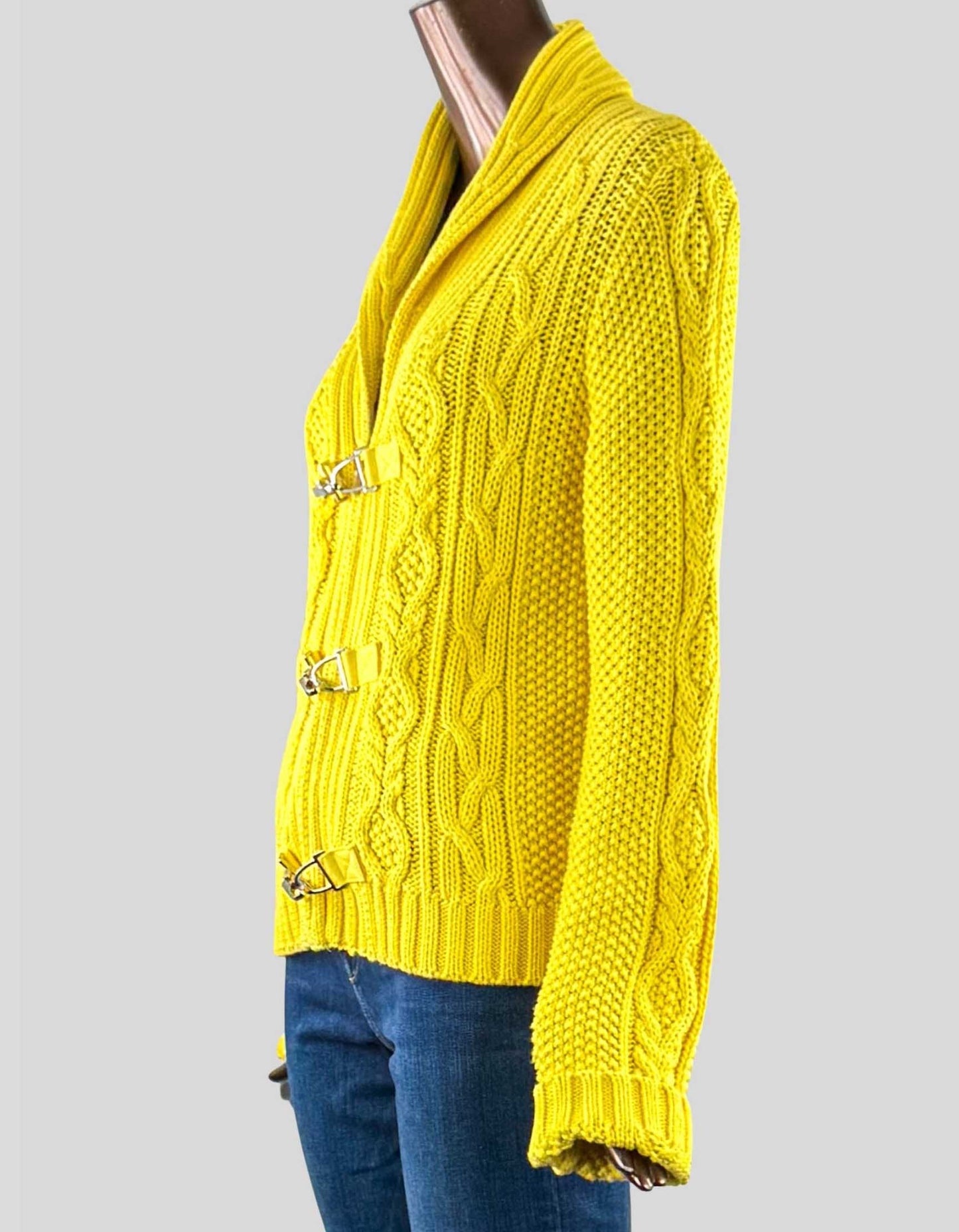 LAUREN RALPH LAUREN Cable Knit Cardigan - Large