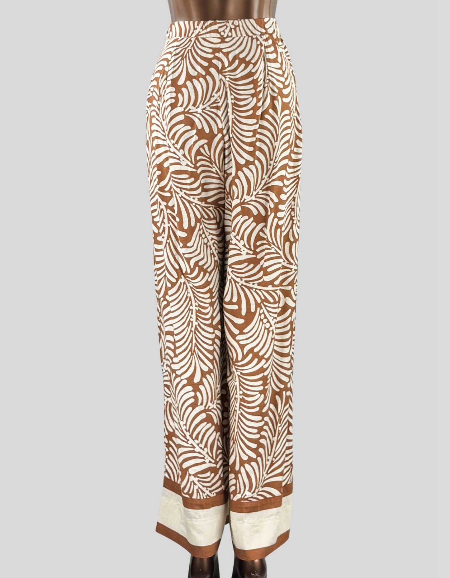 ZARA Brown Patterned Pants - EUR 42 | US 10
