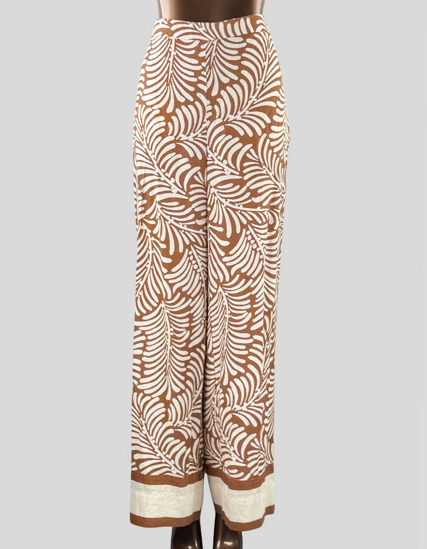 ZARA Brown Patterned Pants - EUR 42 | US 10