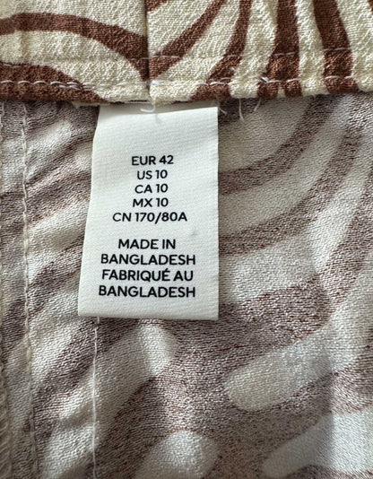 ZARA Brown Patterned Pants - EUR 42 | US 10