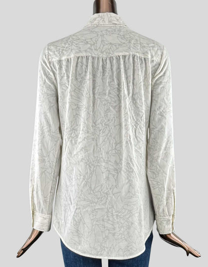 H HALSTON Long Sleeve Blouse - Small | Petite