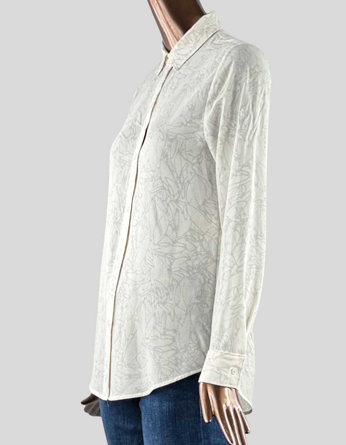 H HALSTON Long Sleeve Blouse - Small | Petite