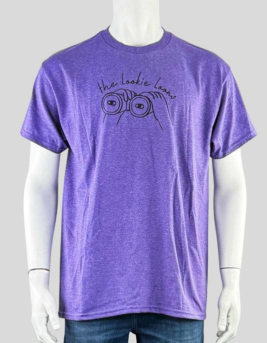 GILDAN 'The Lookie Loons' T-shirt in purple. Crewneck. Short sleeve.