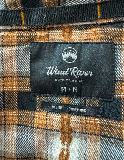 WIND RIVER Plaid Flannel Long Sleeve Shirt - Medium