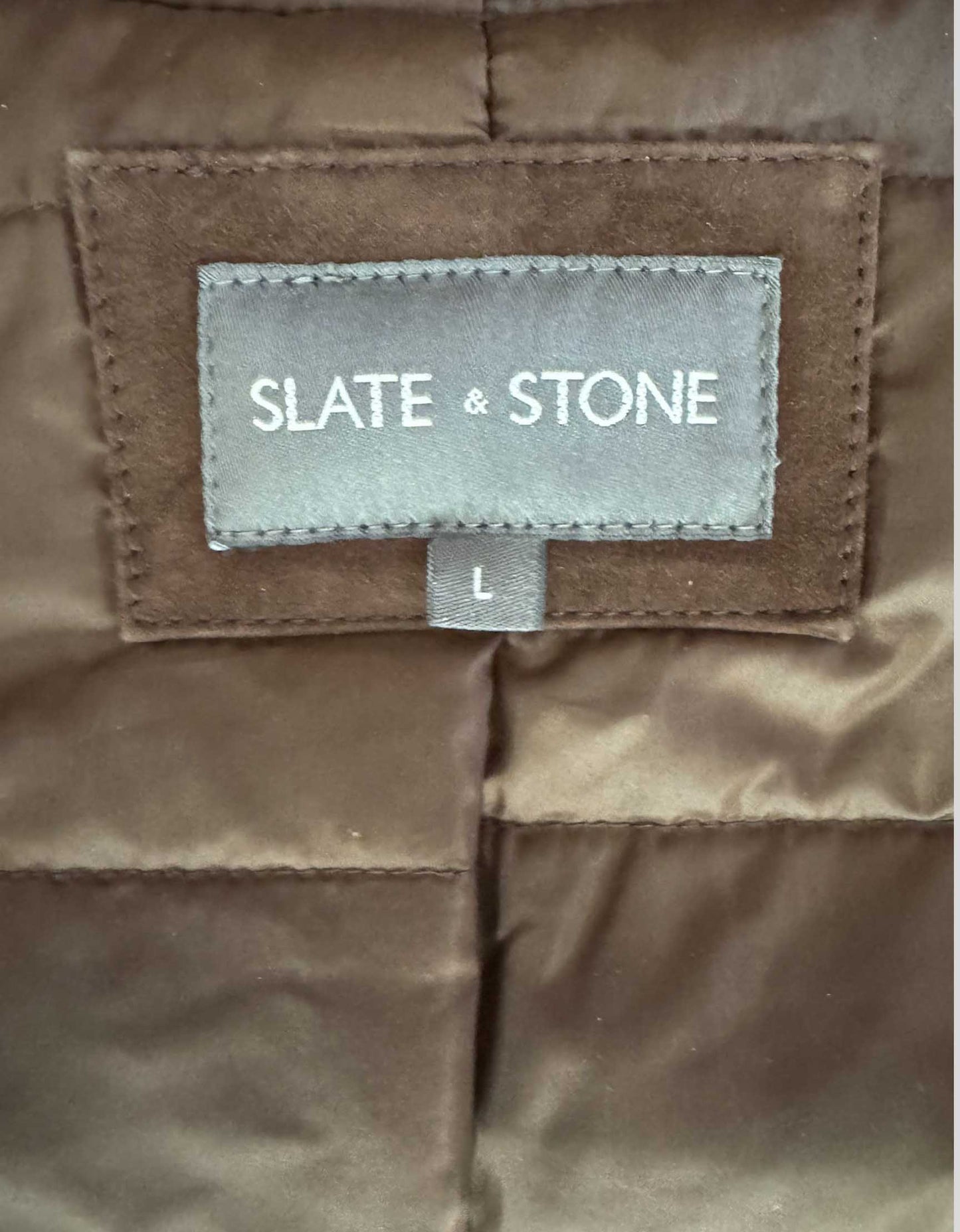 SLATE & STONE Suede Bomber: Large