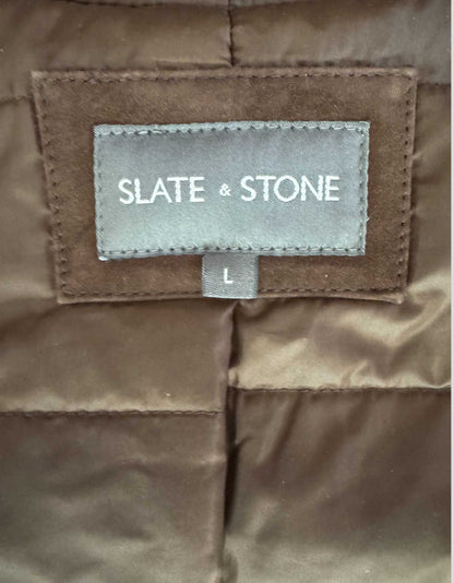 SLATE & STONE Suede Bomber: Large