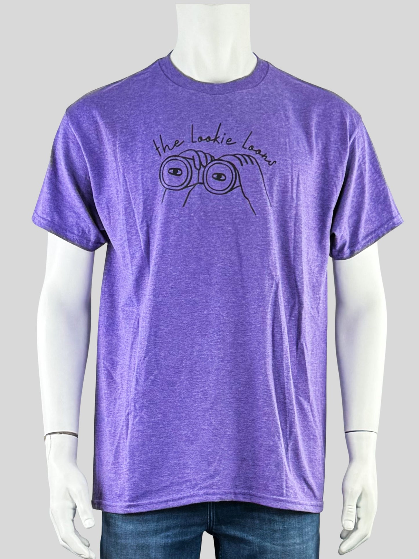 GILDAN 'The Lookie Loons' T-shirt in purple. Crewneck. Short sleeve.