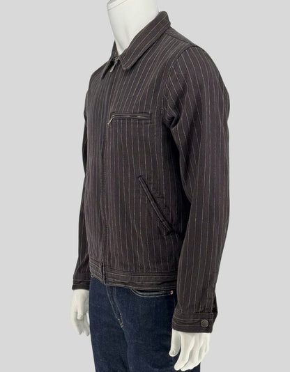 DICKIES Black Pinstripe Work Jacket - Small | Petite