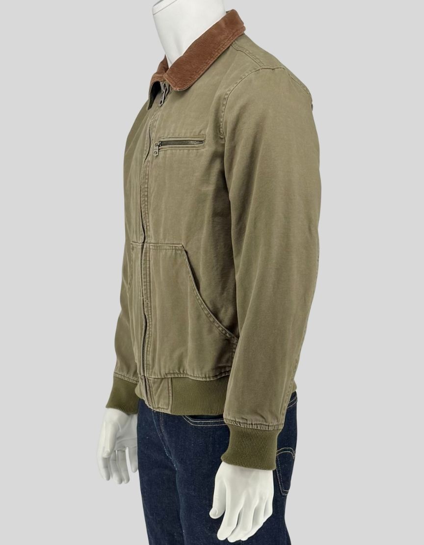 LEVI'S Canvas Bomber Jacket with Corduroy Collar - Small