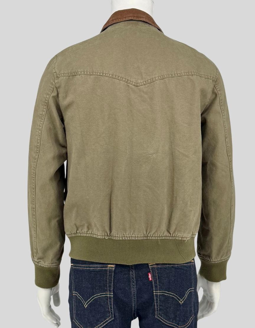 LEVI'S Canvas Bomber Jacket with Corduroy Collar - Small