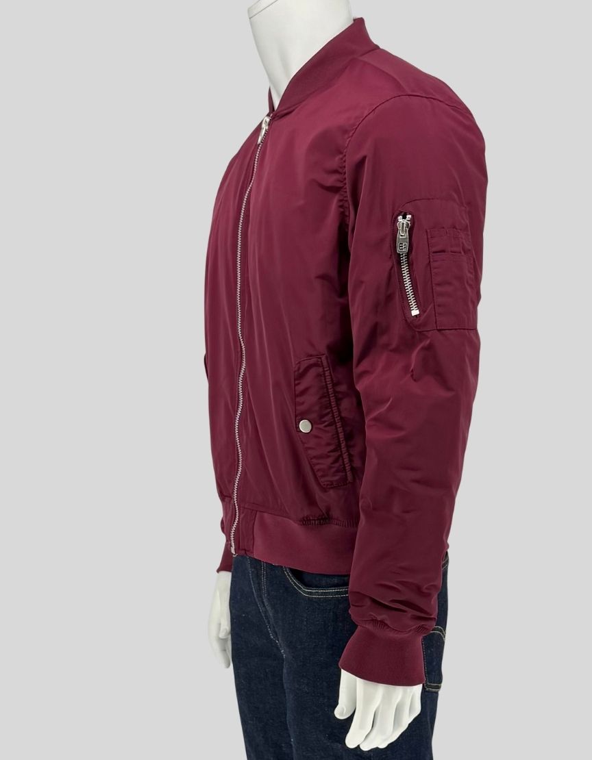 POINT ZERO Burgundy Bomber Jacket - Medium
