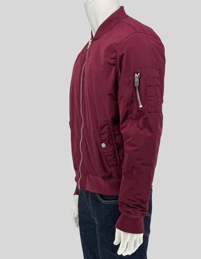 POINT ZERO Burgundy Bomber Jacket - Medium