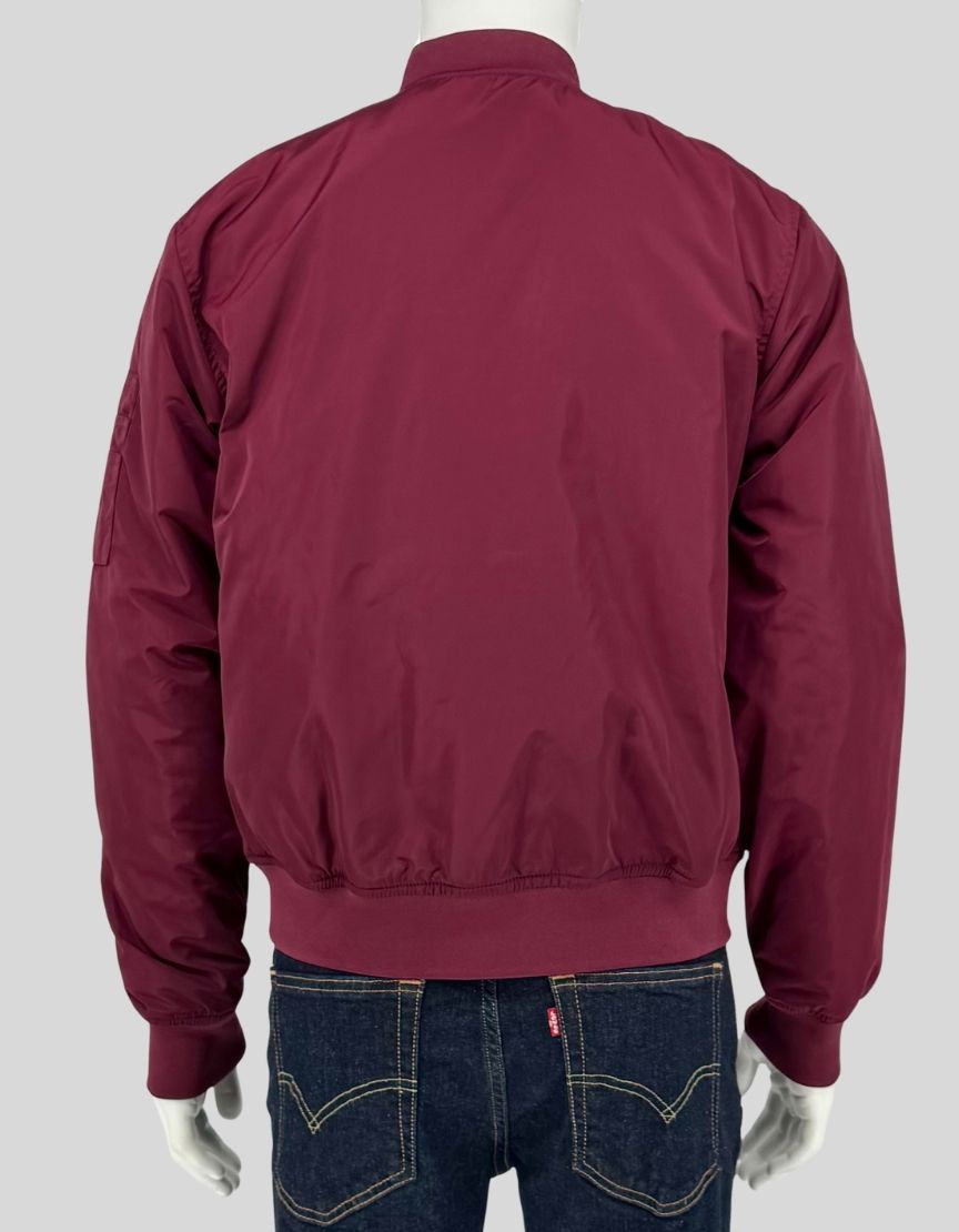 POINT ZERO Burgundy Bomber Jacket - Medium