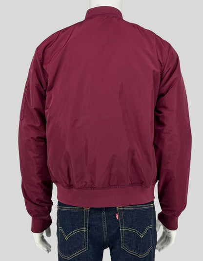 POINT ZERO Burgundy Bomber Jacket - Medium