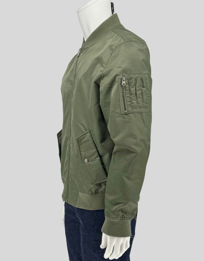 LEVI'S Olive Nylon Bomber Jacket - Medium