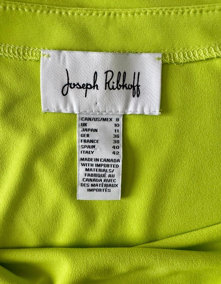 JOSEPH RIBKOFF Lime Off-Shoulder Asymmetric Top - 8 US