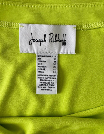JOSEPH RIBKOFF Lime Off-Shoulder Asymmetric Top - 8 US