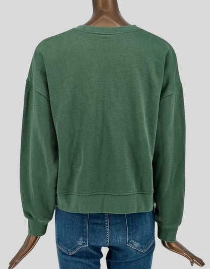 TWIK Sage Green Cropped Sweatshirt - Medium
