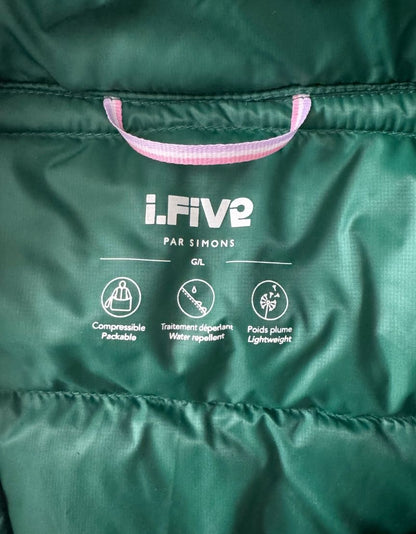 I.FIV2 Emerald Green Lightweight Puffer Jacket - Large
