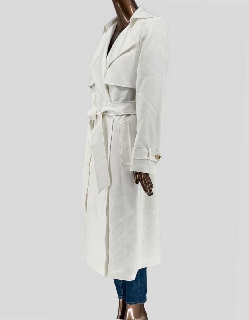 EVER NEW Cream Belted Trench Coat - 12 US