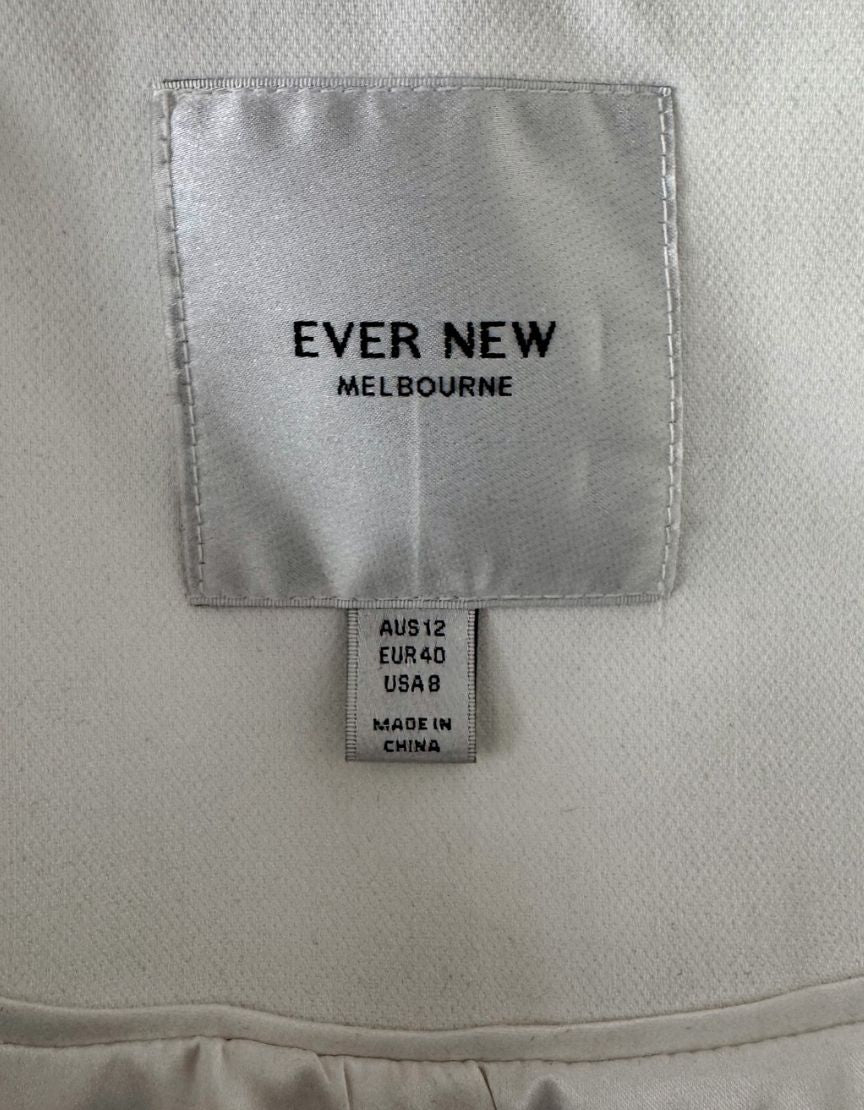 EVER NEW Cream Belted Trench Coat - 12 US