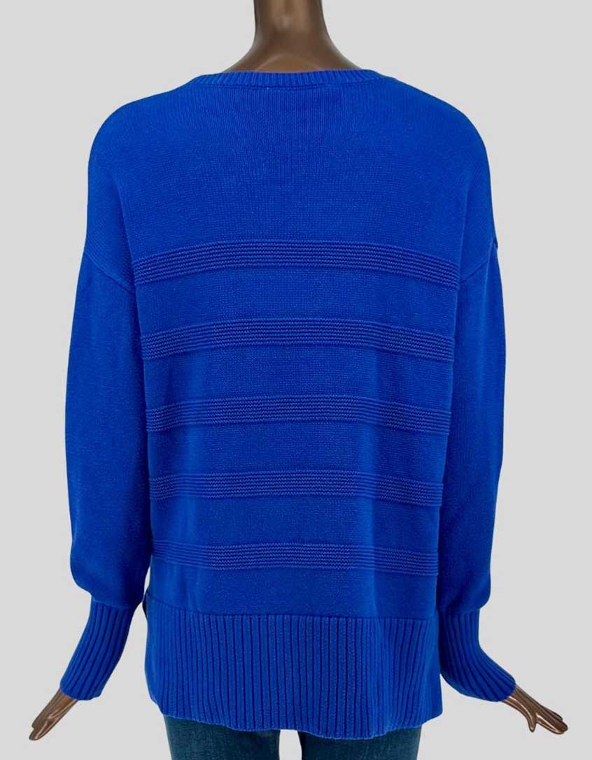 DENVER HAYES Textured Stripe Sweater - Medium