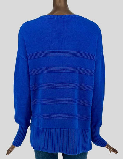 DENVER HAYES Textured Stripe Sweater - Medium