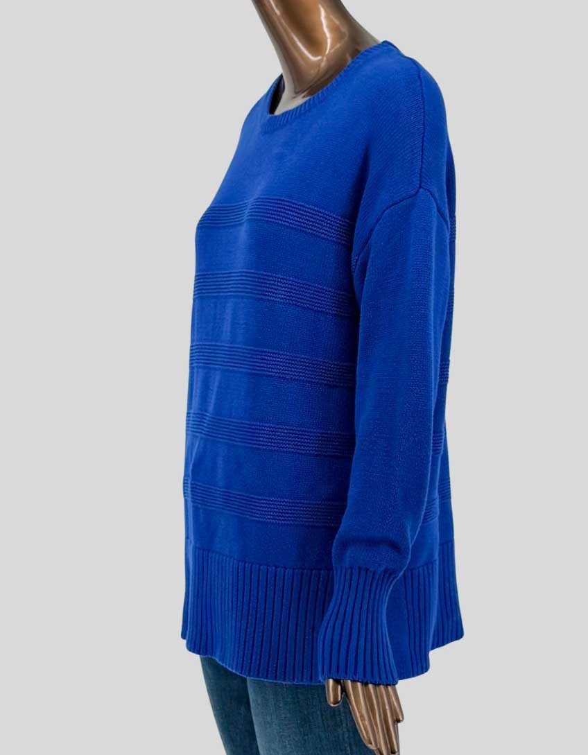 DENVER HAYES Textured Stripe Sweater - Medium