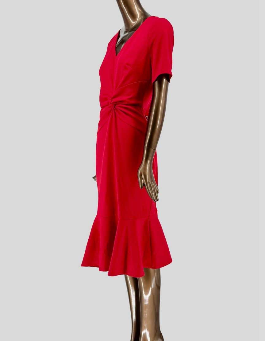 LONDON TIMES Twist Front Midi Dress - 8 US