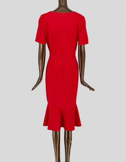 LONDON TIMES Twist Front Midi Dress - 10 US