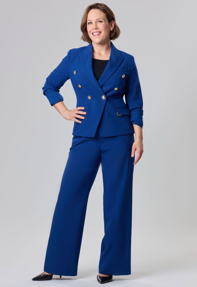 MELANIE LYNE Double-Breasted Suit Set - 8 US