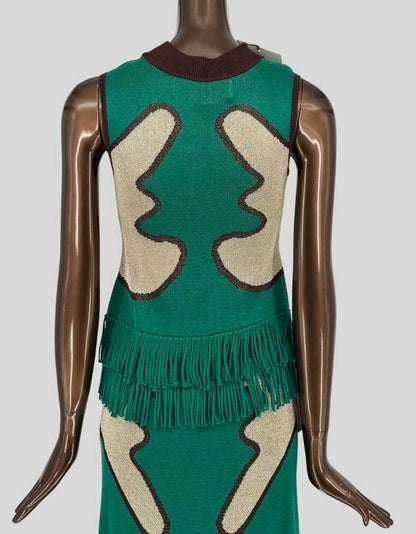 LUKHANYO MDINGI Intarsia Knit Set w/ Tags - Small/Medium