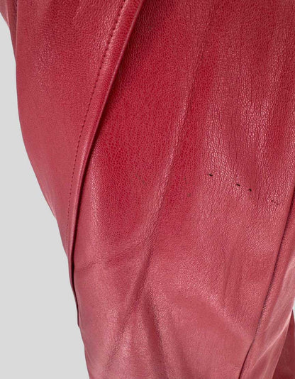 ELIE TAHARI Leather Wrap Skirt - 6 US