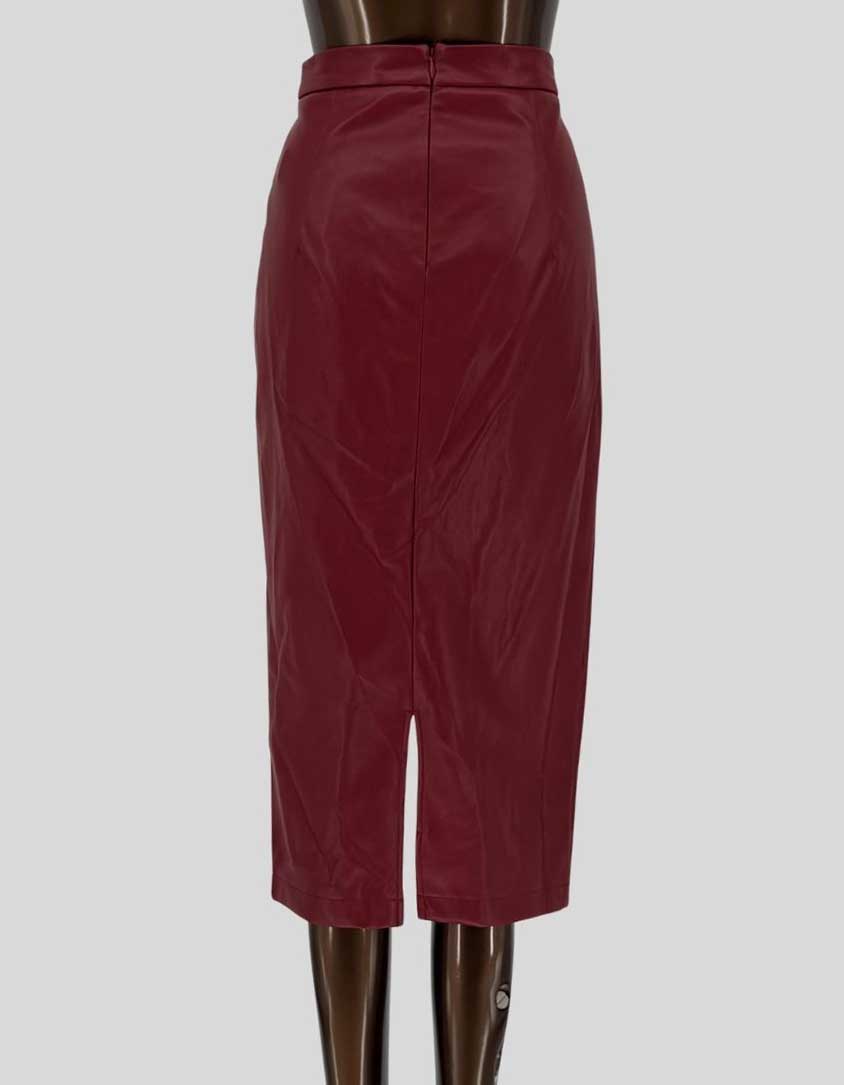 ELIE TAHARI Leather Wrap Skirt - 6 US