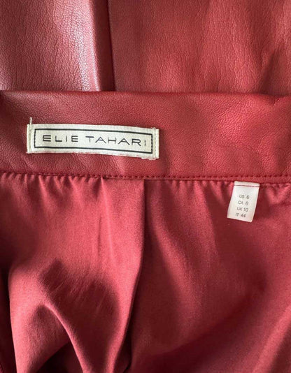 ELIE TAHARI Leather Wrap Skirt - 6 US