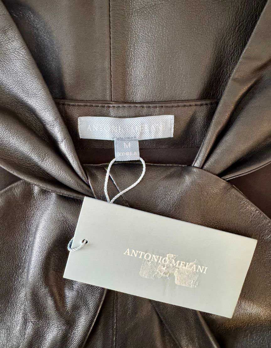 ANTONIO MELANI Leather Halter Top w/ Tags - Medium